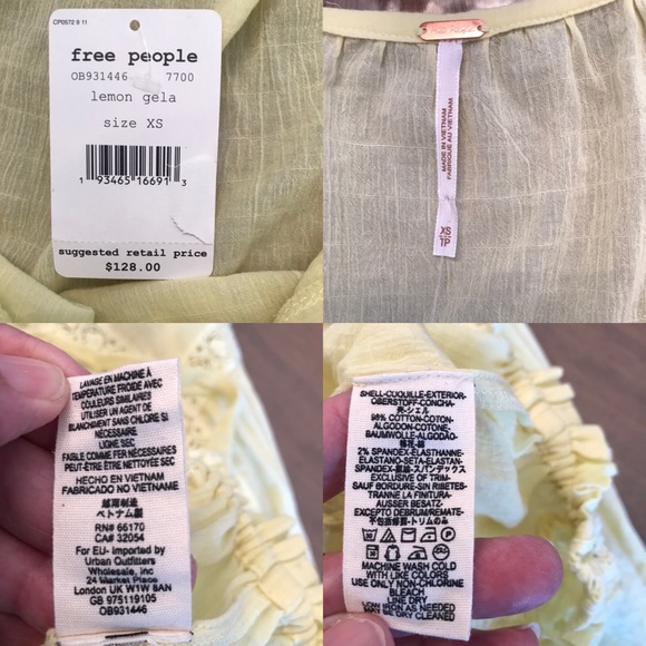 Free People NWT Maria Maria lace & crochet blouse - Picture 7 of 7